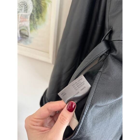 WILSON'S LEATHER Genevieve Faux Fur Belted Trench Jacket Size Large - Picture 5 of 10